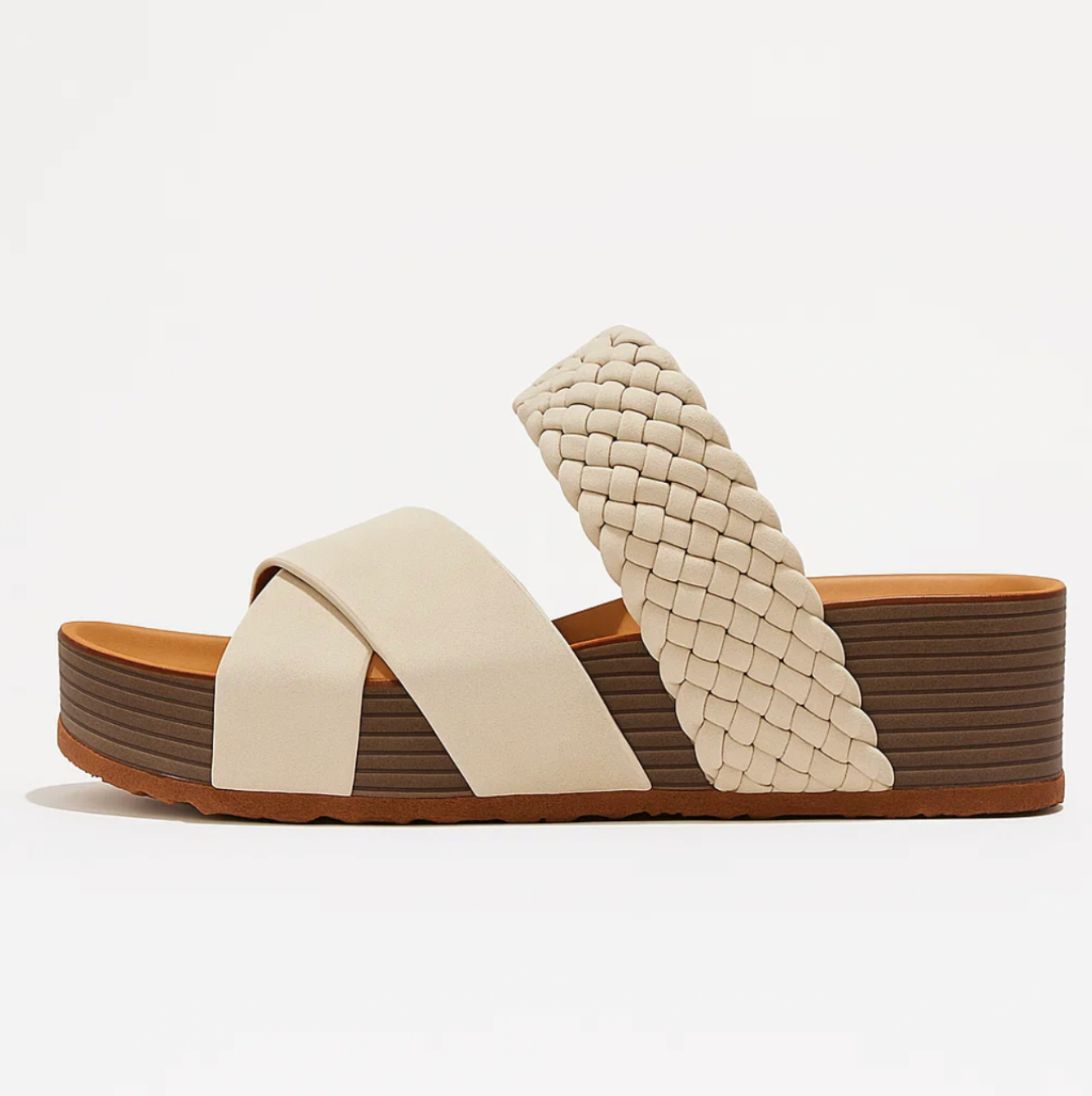 Sandalen gevlochten motief