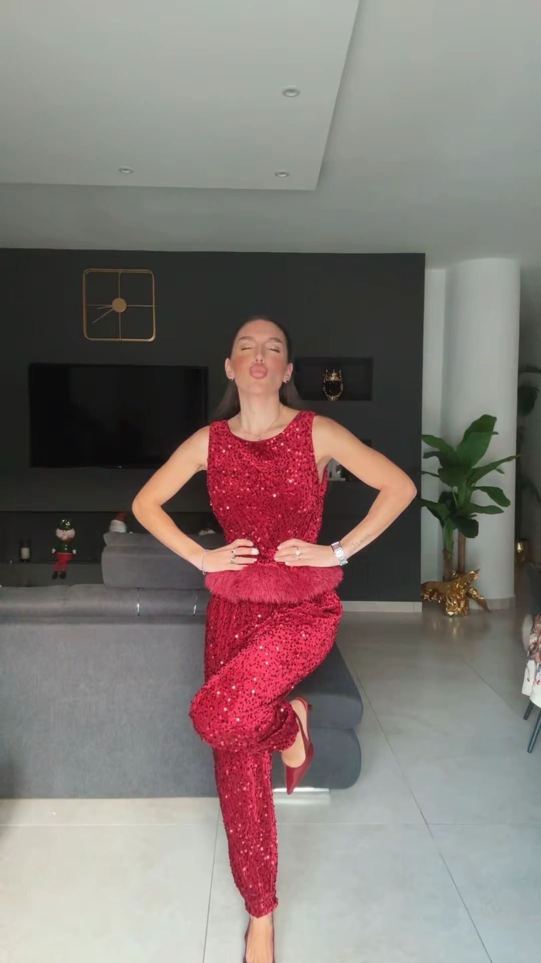 Nyx | Stijlvolle Sprankelende Party Jumpsuit