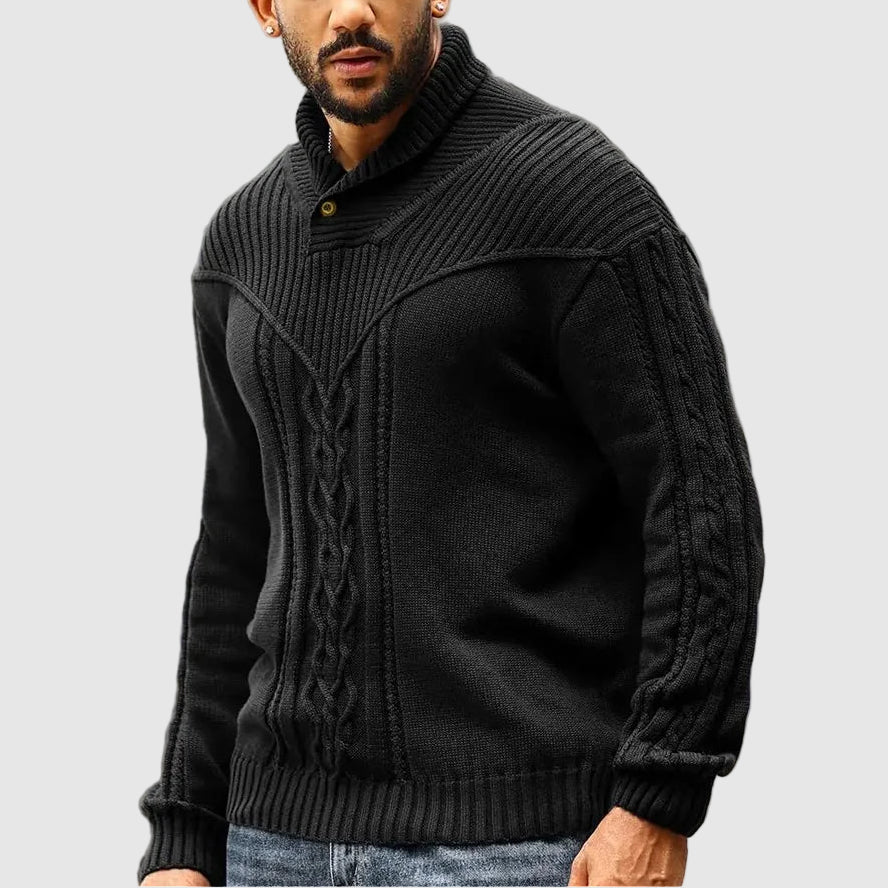 Alessandro | Veneti Tailored Pullover met opstaande kraag