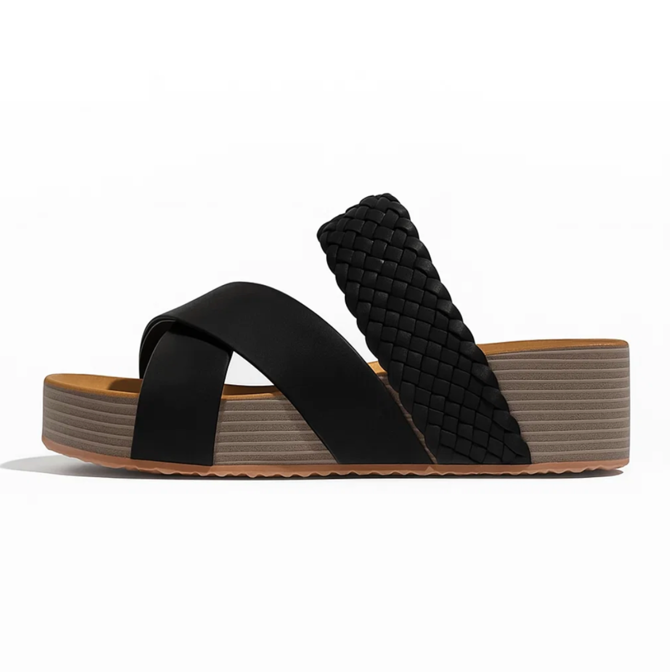 Sandalen gevlochten motief