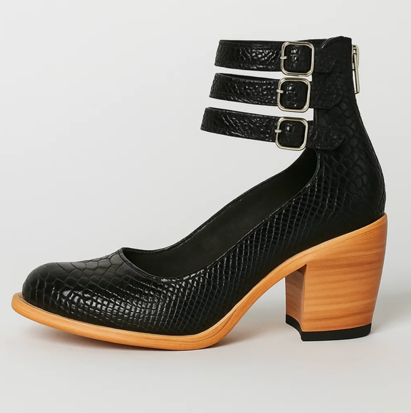 Vintage Elegance leren hakken