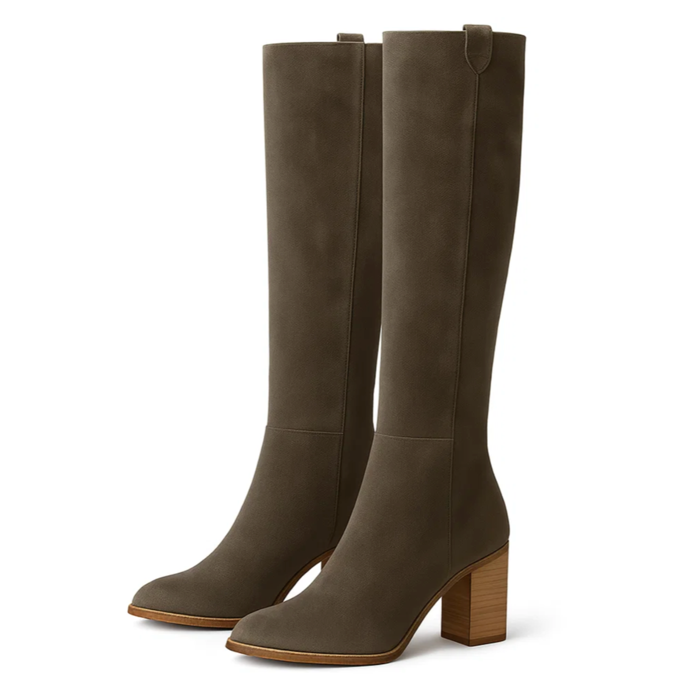 Suède blokhak laarzen